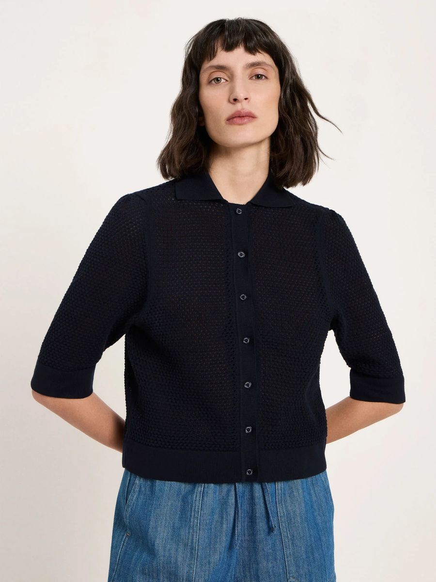 Strickjacke kurzarm (GOTS)