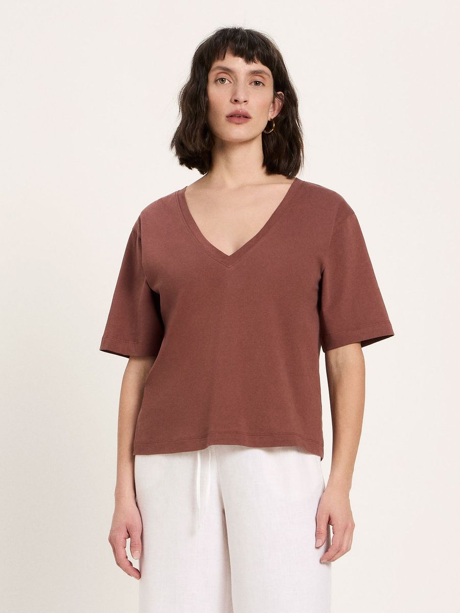 Shirt mit V-Ausschnitt (GOTS)