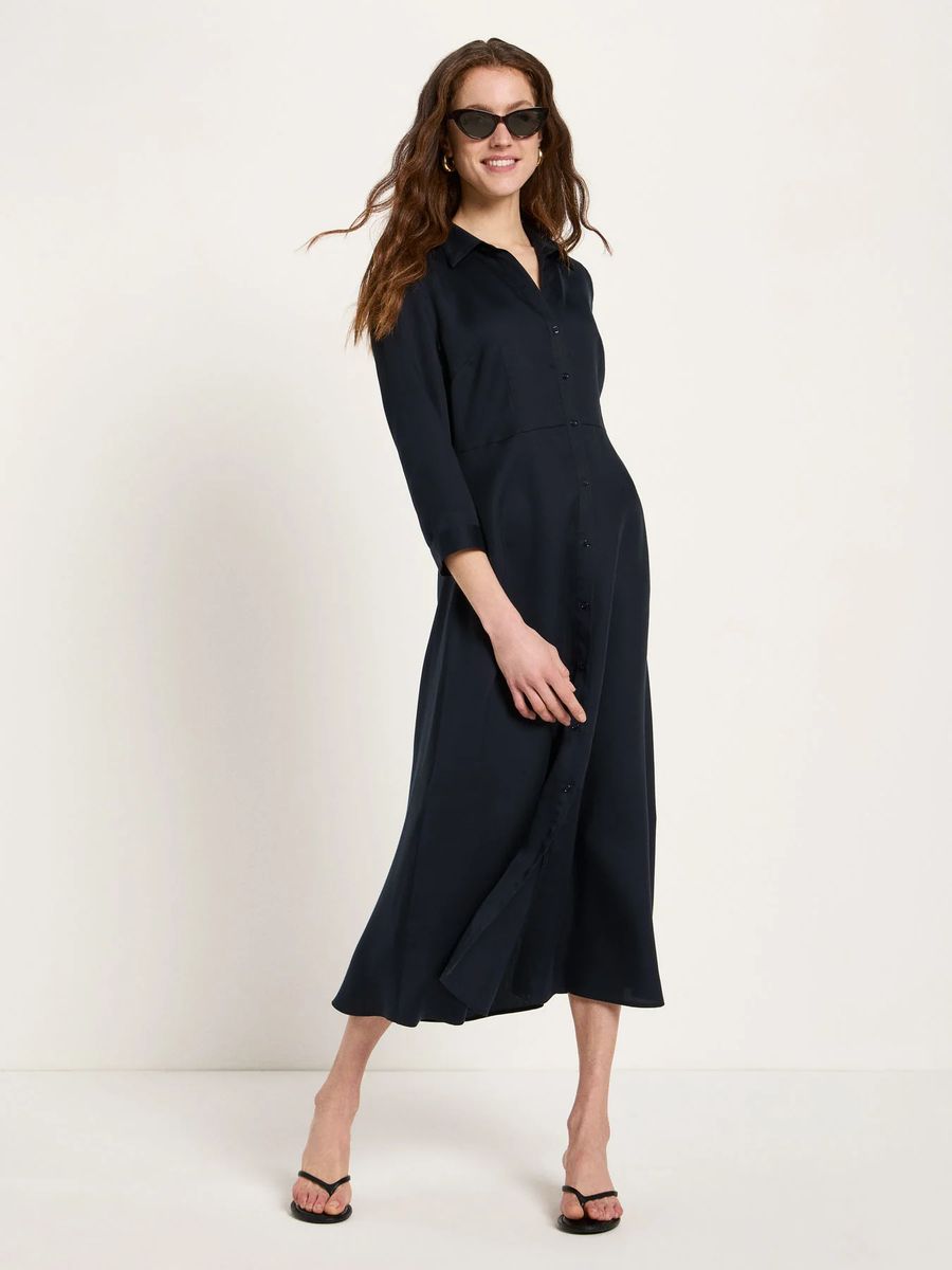 Tailliertes Midikleid aus Tencel Lyocell