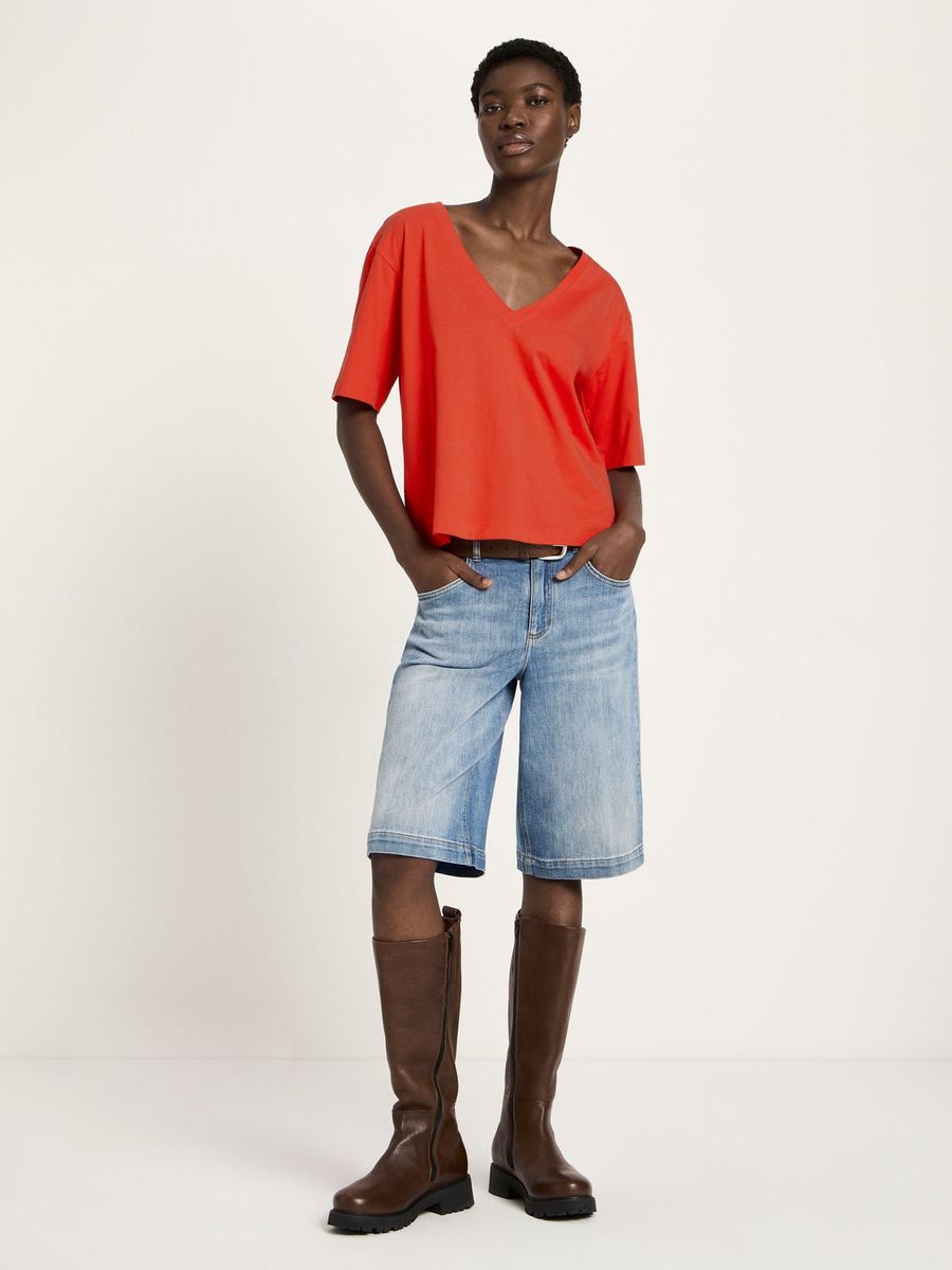 Shirt mit V-Ausschnitt (GOTS)