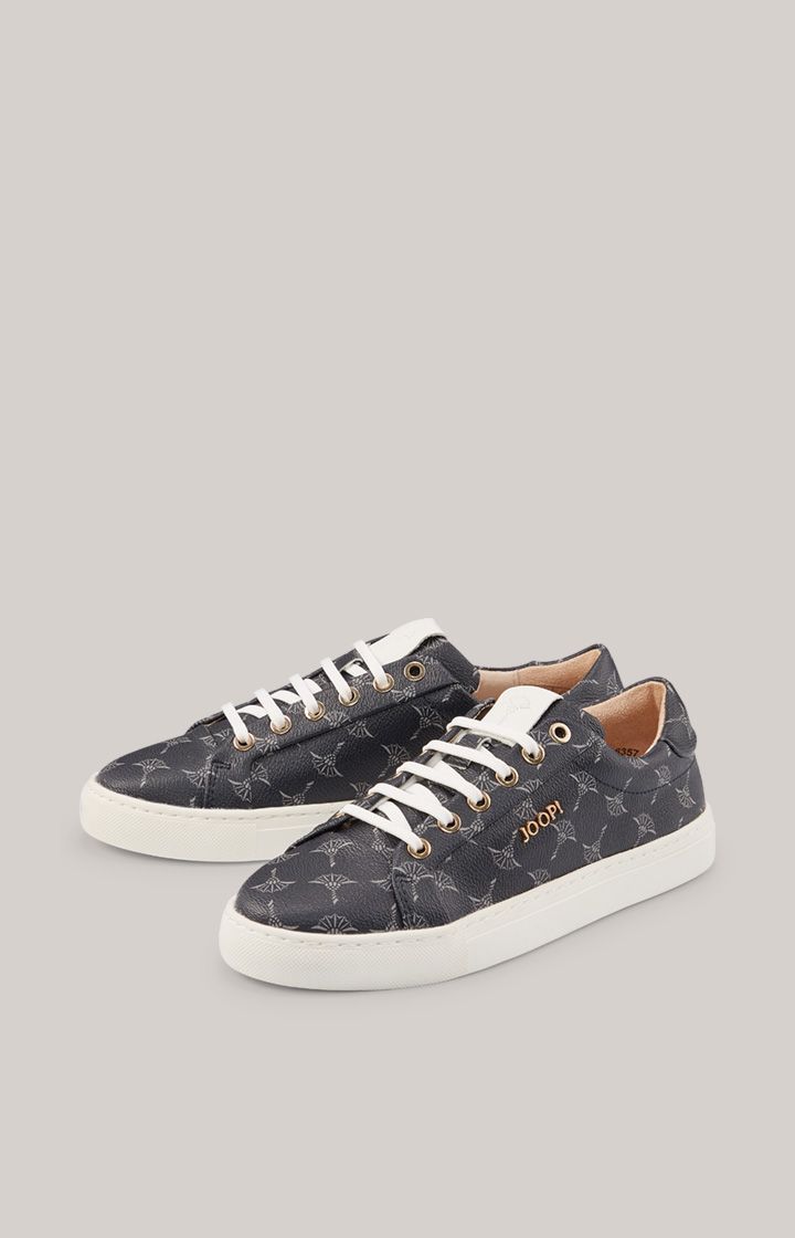 JOOP! Cortina Coralie Dunkelblaue gemusterte Leder-Sneakers