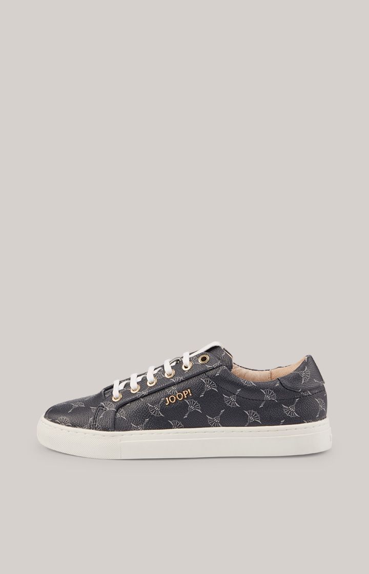 JOOP! Cortina Coralie Dunkelblaue gemusterte Leder-Sneakers