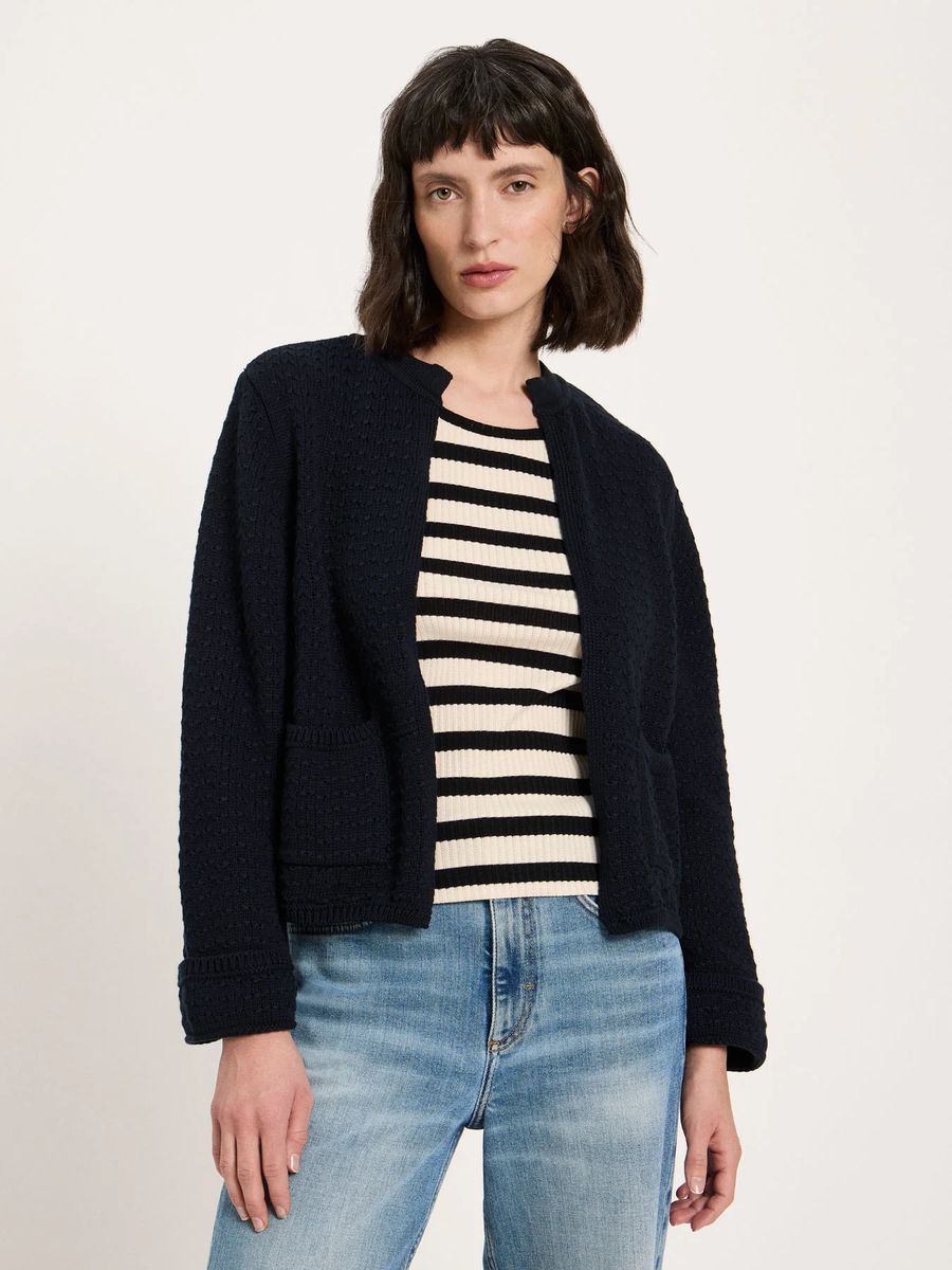 Strickjacke mit Struktur (GOTS)
