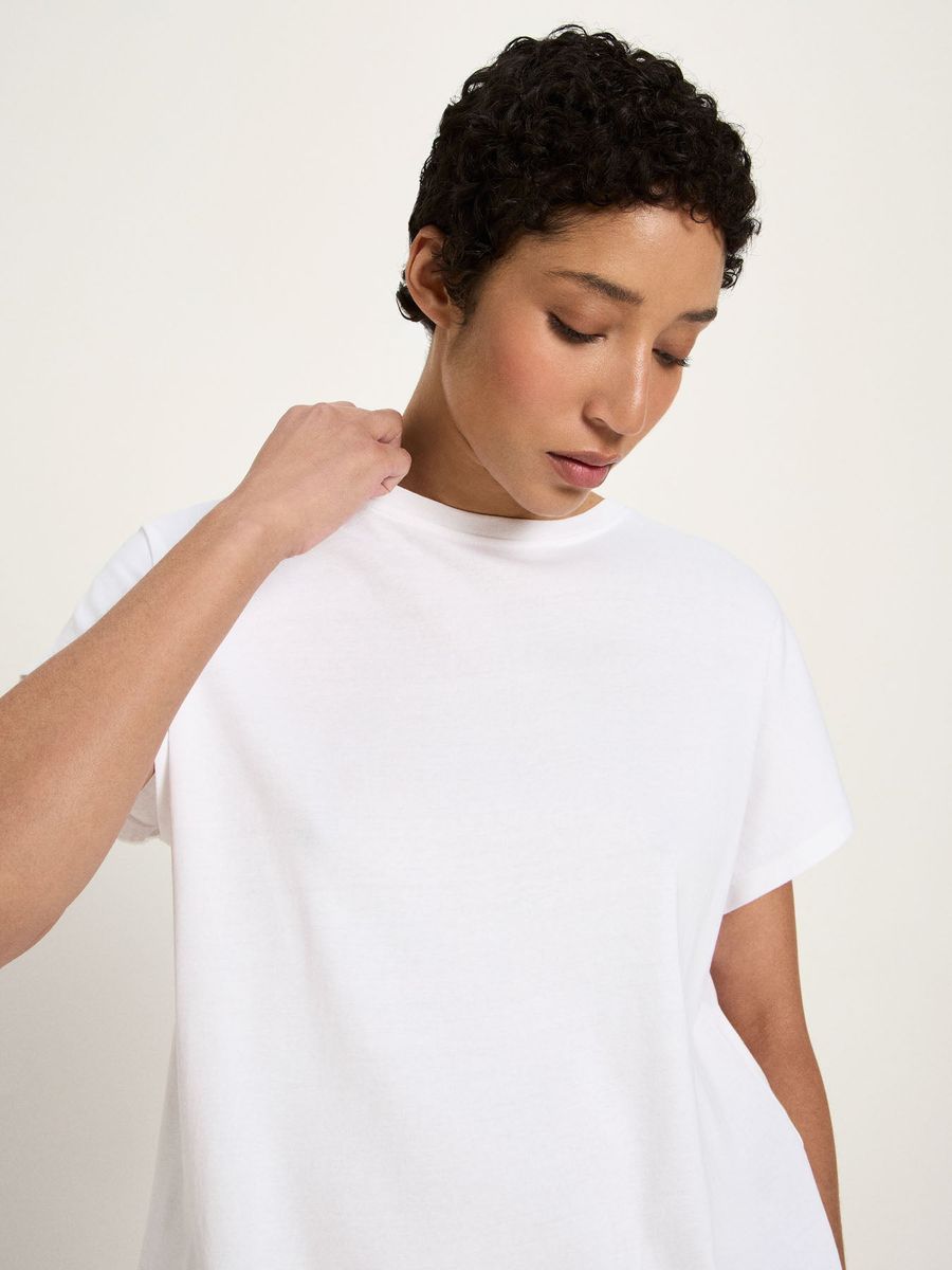 Shirt mit überschnittener Schulter (GOTS)