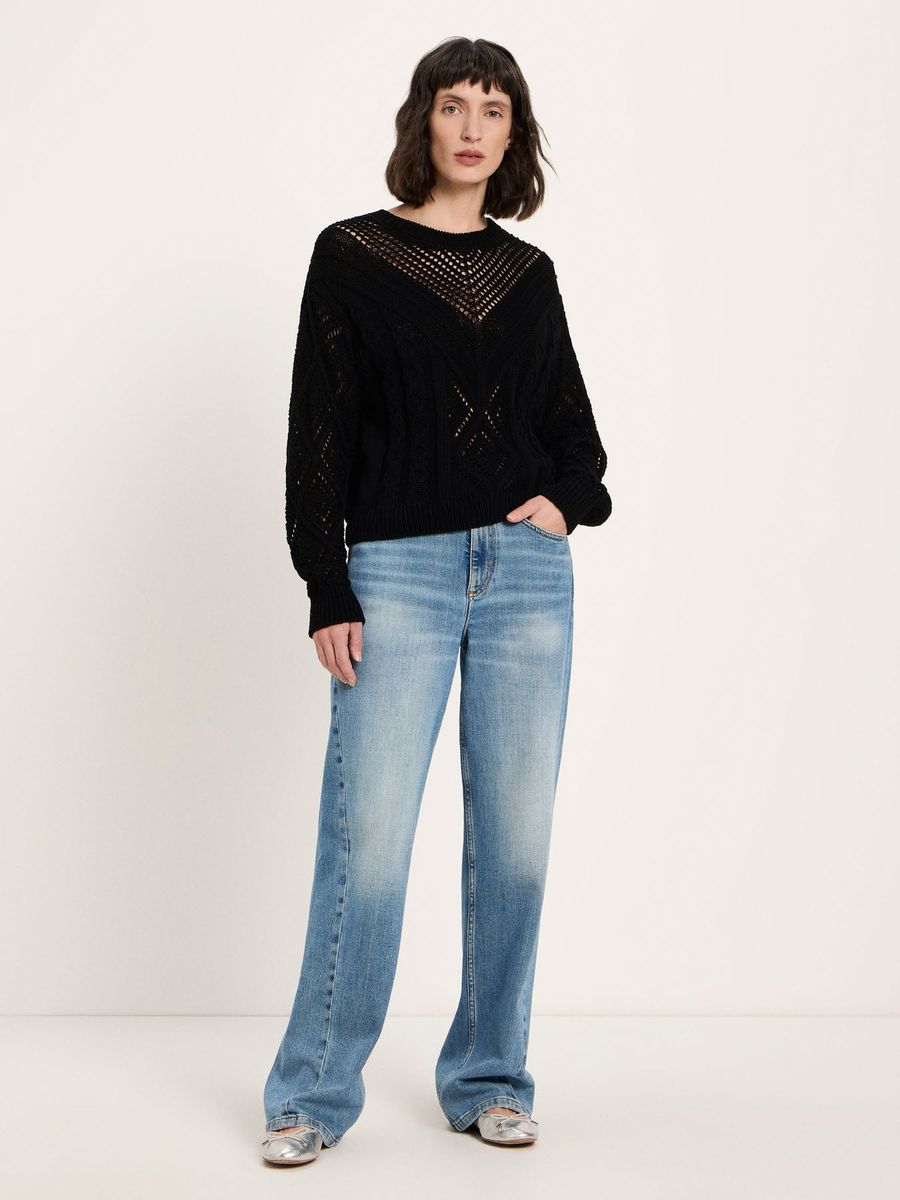 Lochstrick Pullover (GOTS)