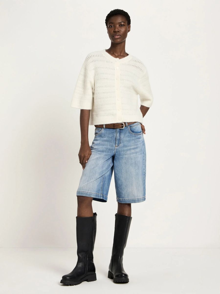 Strickjacke 3/4 Arm mit Ajour