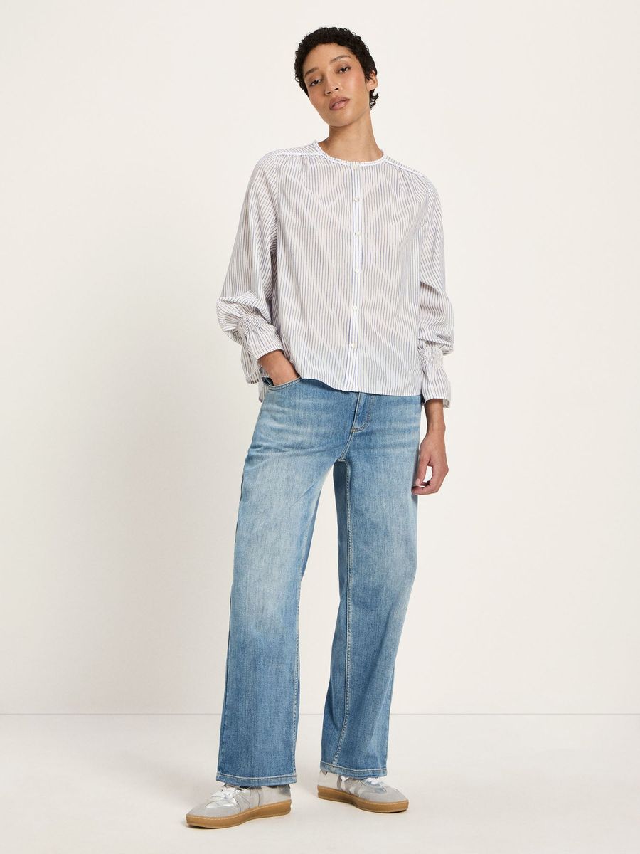 Bluse mit Spitze (GOTS)