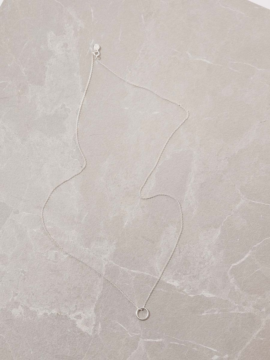 Kette mit Kreis Anhänger SILBER - Fejn