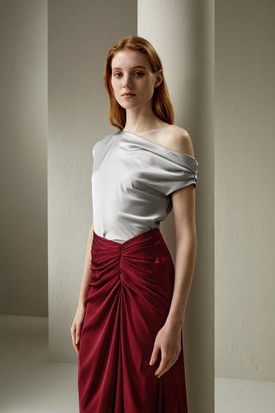 U-Boot-Ausschnitt Seidentop