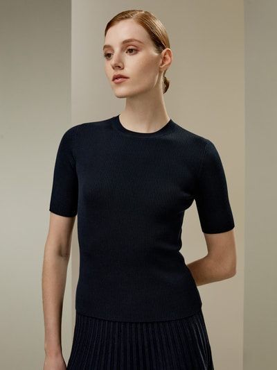 Seidenstrickoberteil für Damen