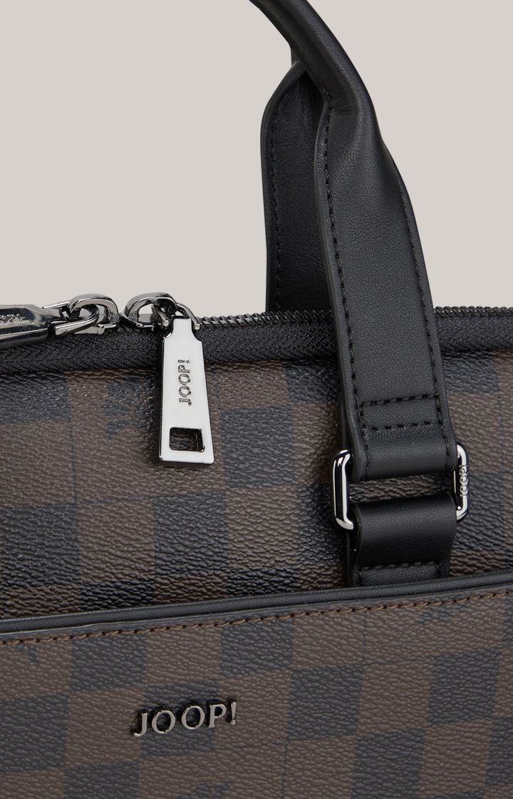 JOOP! Cortina Piazza Janus Business-Tasche Schwarz/Braun kariert