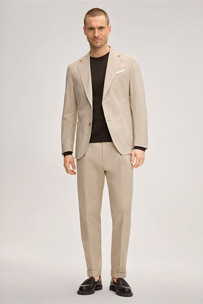 Windsor Nando Brauner Kaschmir- und Seidenpullover mit Rundhalsausschnitt