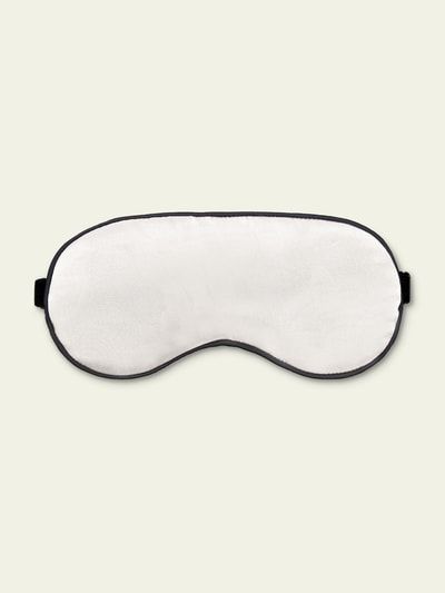 Seide Schlafmaske mit schwarzem Besatz