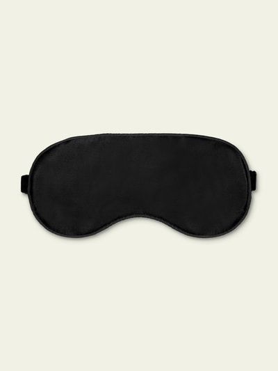 Seide Schlafmaske mit schwarzem Besatz