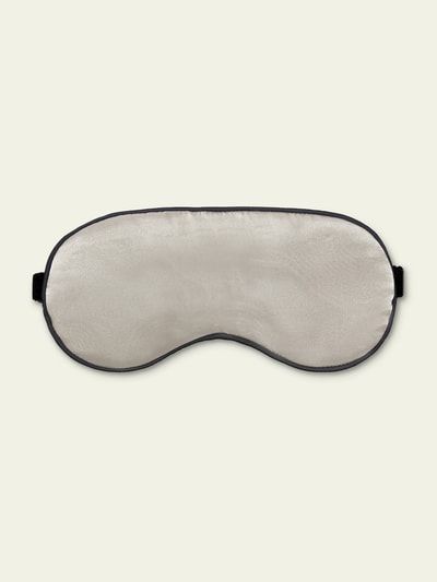 Seide Schlafmaske mit schwarzem Besatz
