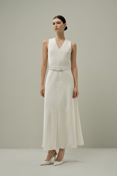 Slim Double-Strap Cow Leather Belt