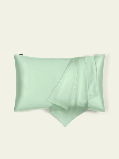 LILYHERB™ Antibakterieller grüner Seidenkissenbezug 40x80