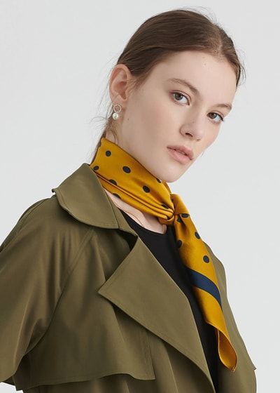 Vintage Seide Polka Dot Schal