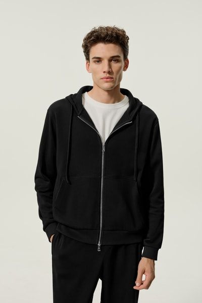 Luxuriöser Silkerry Hoodie mit Reißverschluss für Herren