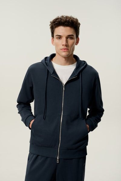 Luxuriöser Silkerry Hoodie mit Reißverschluss für Herren