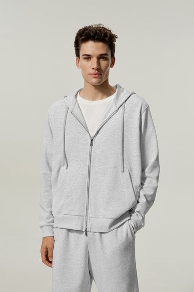 Luxuriöser Silkerry Hoodie mit Reißverschluss für Herren