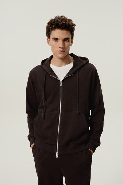 Luxuriöser Silkerry Hoodie mit Reißverschluss für Herren