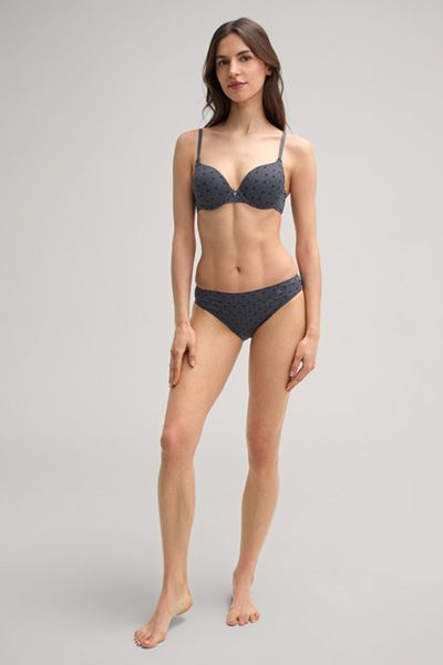 Sloggi Sensation Anthrazit Nahtloser Slip mit Kornblumen-Detail