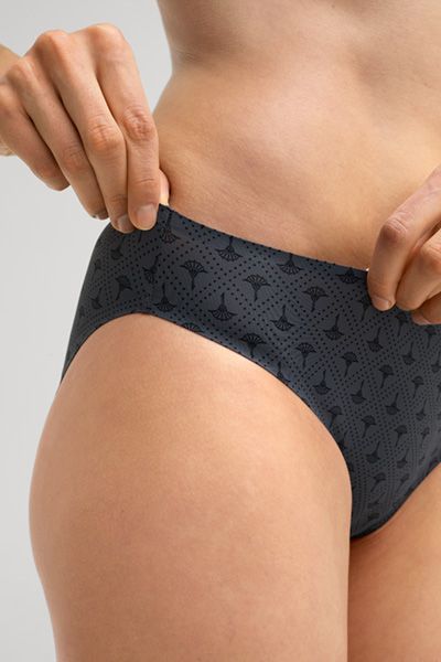 Sloggi Sensation Anthrazit Nahtloser Slip mit Kornblumen-Detail