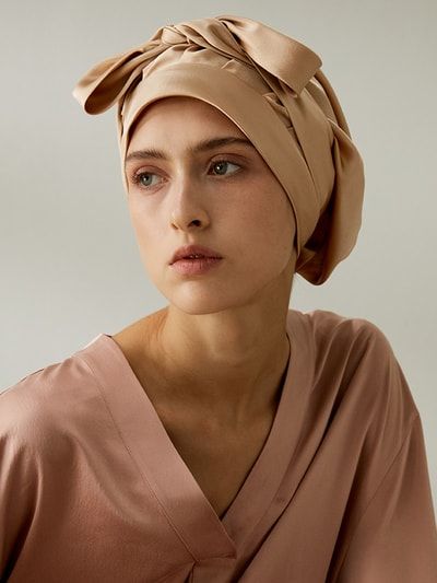 Vielseitig verwendbare Seide Schlafmütze mit Bindeband