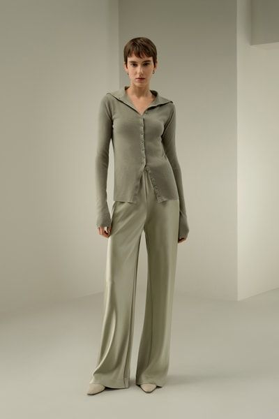 Slim Fit Seiden-Kaschmir Pullover