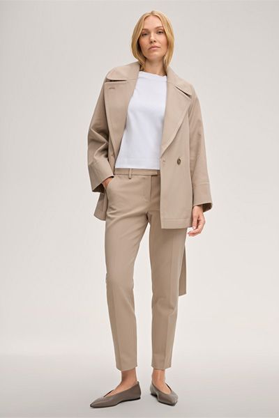 Marc Cain Beige Baumwollmischung Anzughose Slim Fit
