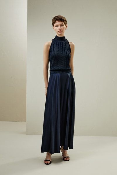 Ärmelloser Wildseide Pullover