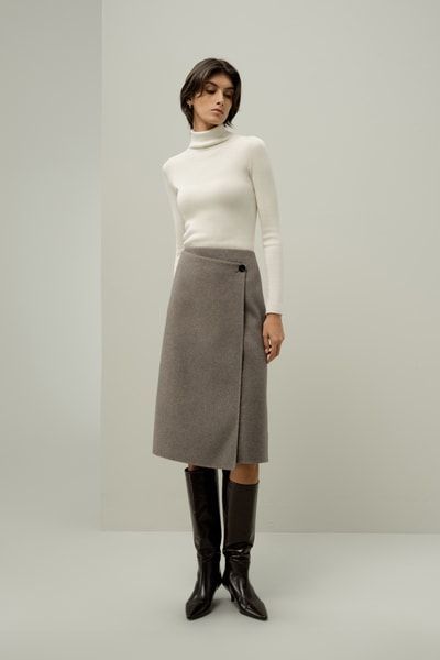 Doppelseitiger Wollrock | Lilysilk Luxus-Winterrock