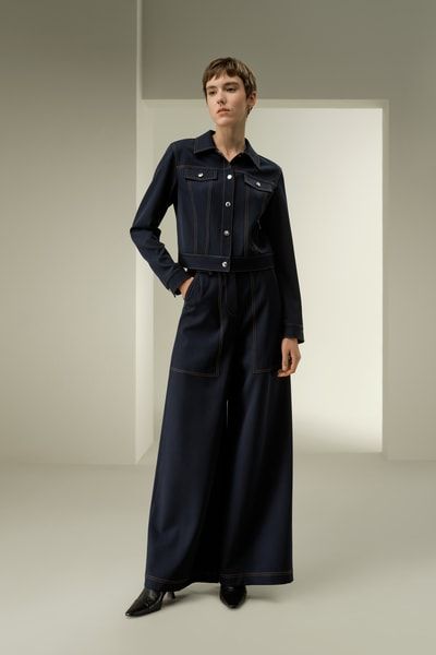 Denim-inspirierte Wolljacke: Stil für alle Jahreszeiten und Anlässe