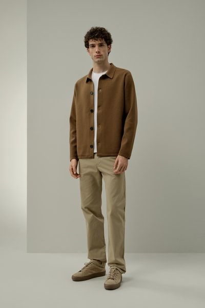 Herren Milano-Strickjacke aus waschbarer Wolle