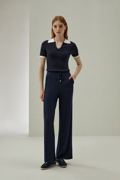 Zeitloses Mei Seidenstrick Polo