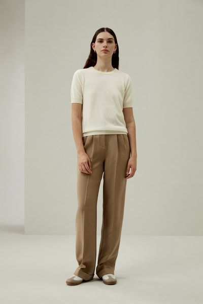 Baby-Kaschmir Crew Neck Stricktop – Nachhaltiger Luxus