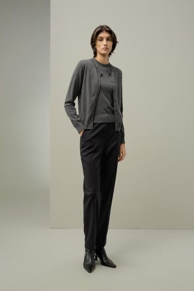 Kaschmir Cardigan mit Rundhalsausschnitt