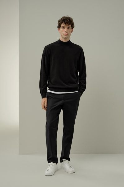 Baby-Kaschmir Pullover mit Stehkragen