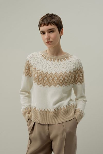 Woll-Kaschmir Fair-Isle Pullover