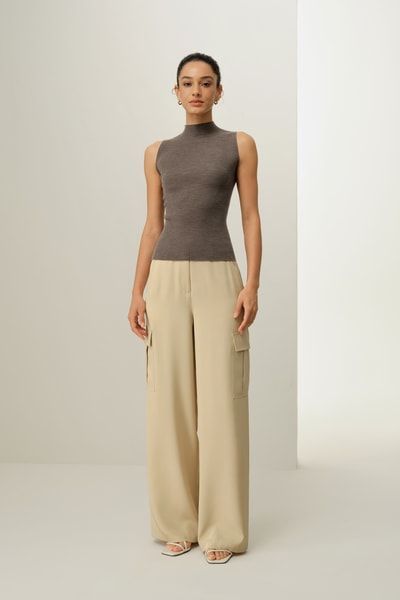 Nahtlose Strick Premium Waschbare Merinowolle Weste für Damen