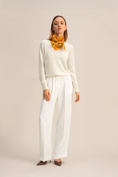 Rundhalspullover aus Baby-Kaschmir