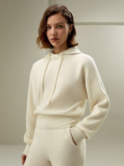 Eshe Abnehmbarer 2-in-1-Kapuzenpullover aus Kaschmir