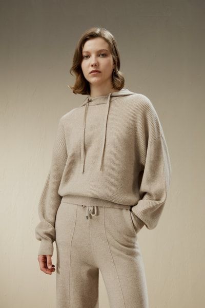 Eshe Abnehmbarer 2-in-1-Kapuzenpullover aus Kaschmir