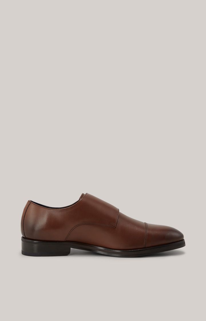 JOOP! Monk Strap Braune Lederschuhe mit Doppel Schnalle