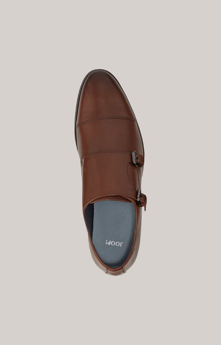 JOOP! Monk Strap Braune Lederschuhe mit Doppel Schnalle