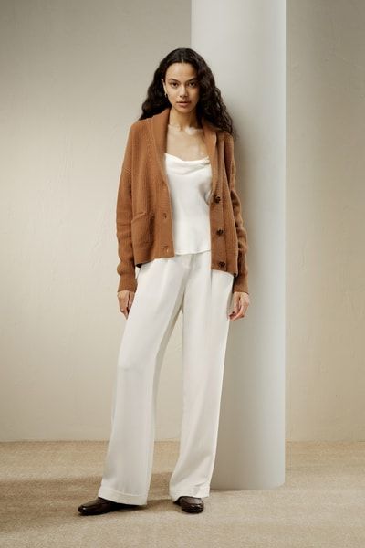 Strickjacke mit Schalkragen aus Wolle-Kaschmir-Mischung