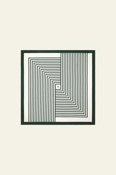 Vintage gestreifter Seidenschal: Ein doppelseitiges Vergnügen