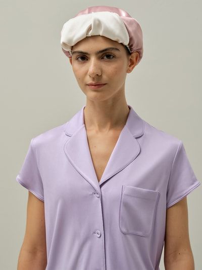 Mehrfarbige Seiden-Schlafhaube zum Umwickeln