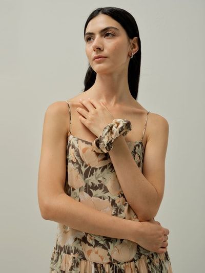 Poppy Liberty Stoff-Scrunchie – Elegantes Haar-Accessoire